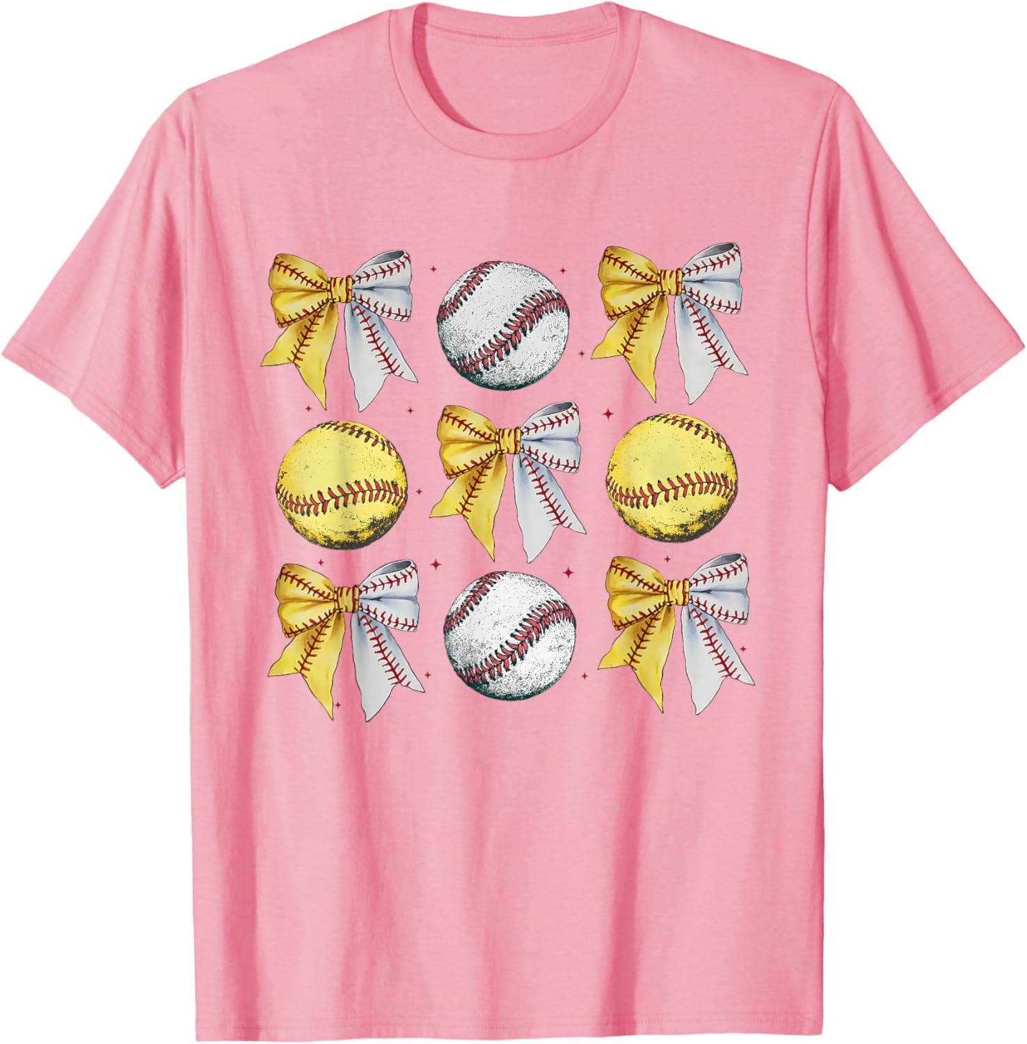 Coquette Bow Baseball Softball Game Day Mom T-Shirt for Women - 22
