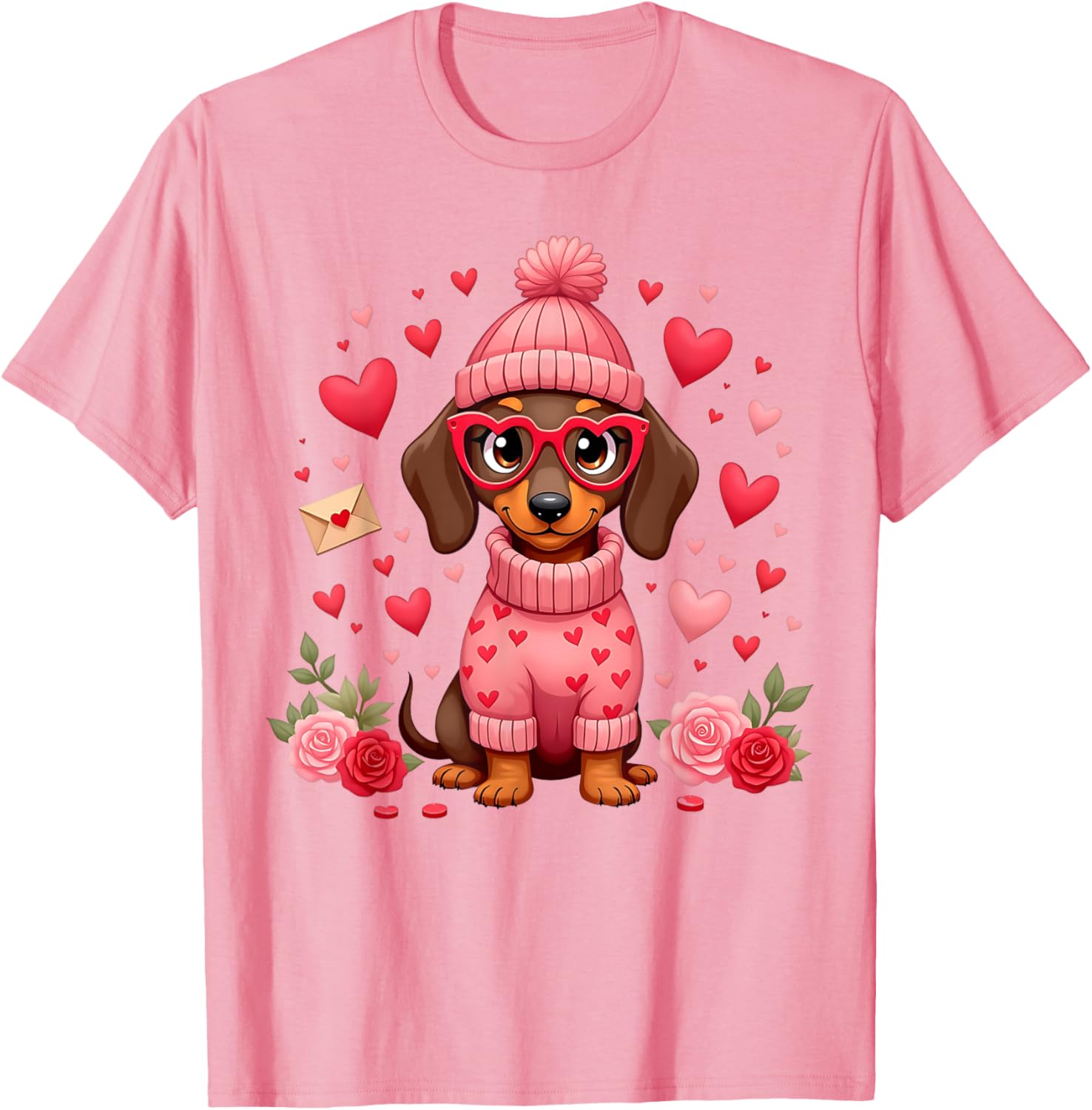 Valentine's Day Dachshund Mom T-Shirt Cute Weiner Dog Love Gift - 9