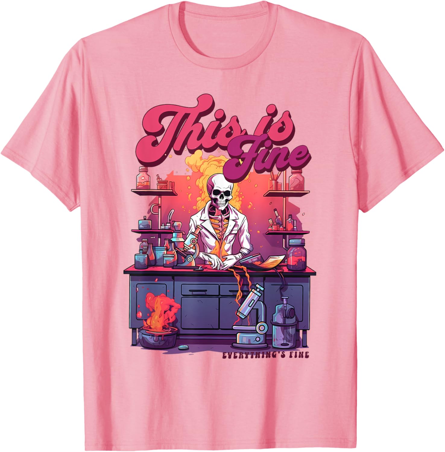 Funny Skeleton Microbiology Laboratory T-Shirt for Lab Techs - 12