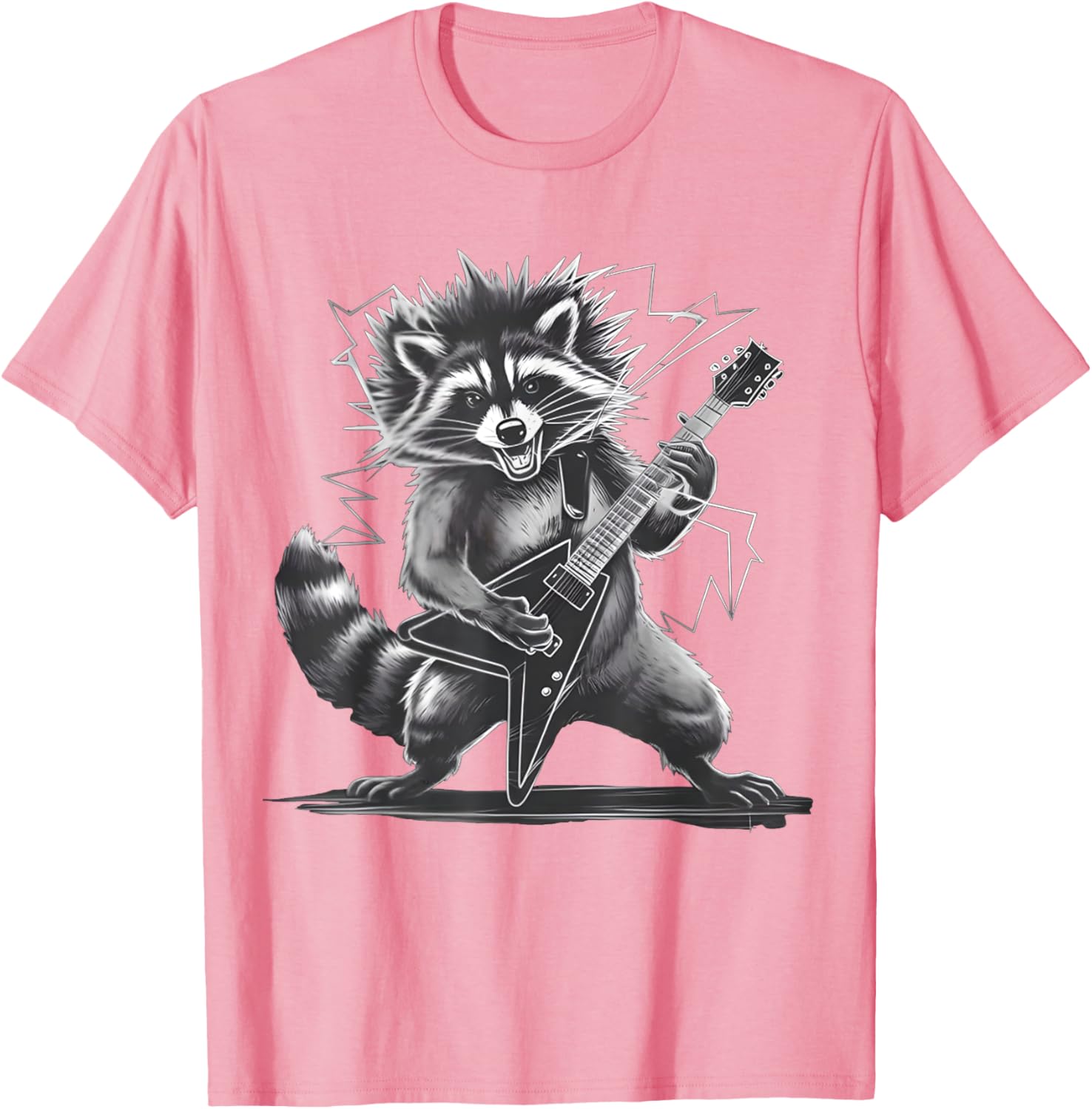Funny Raccoon Rock and Roll T-Shirt for Men, Women, and Kids - 13