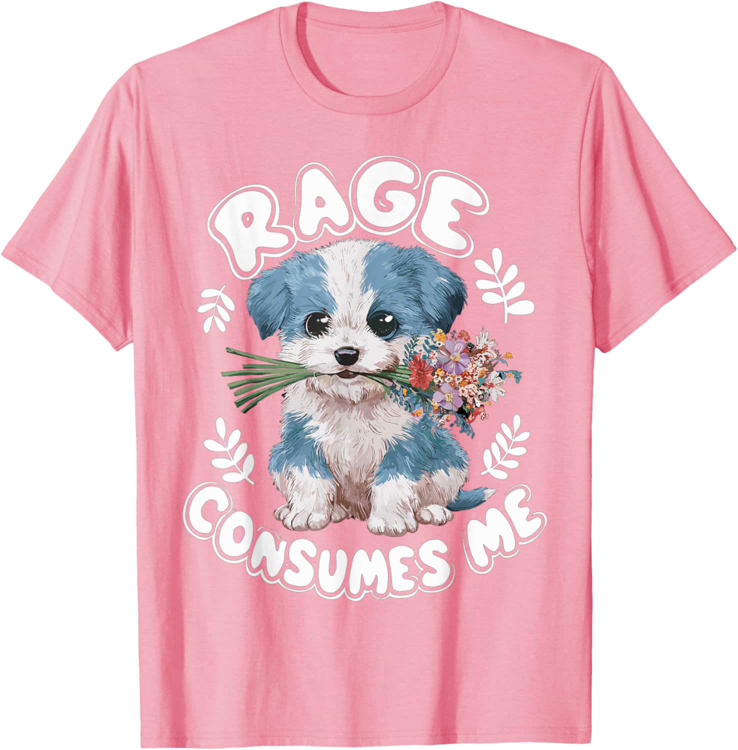 Cute Puppy Rage Cat Meme T-Shirt for Men and Women - Funny Gift Idea - 26