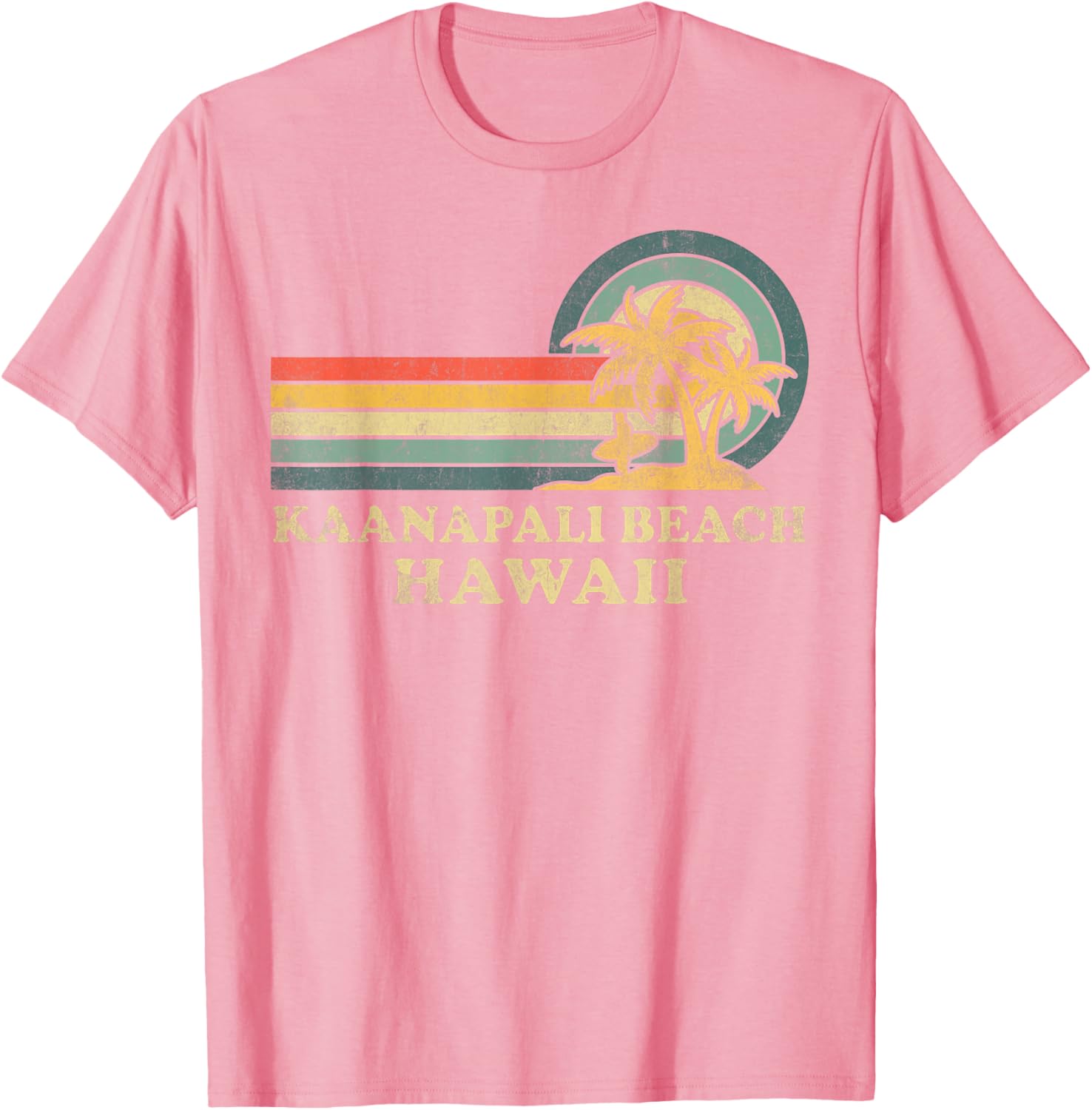 Kaanapali Beach Vintage Palm Tree Family Vacation T-Shirt for Fun Getaways - 17