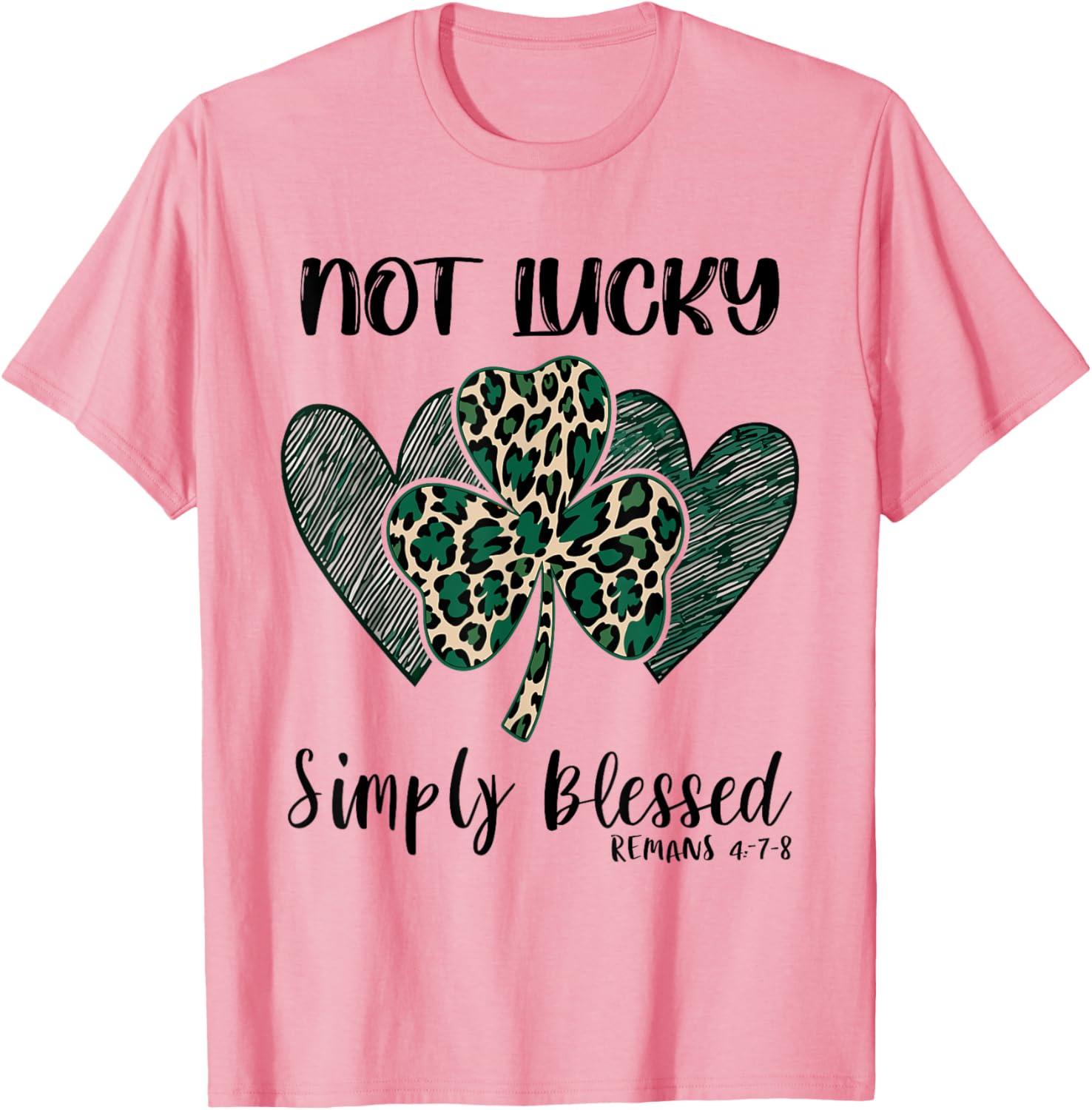 Simply Blessed Shamrock St Patricks Day T-Shirt for Fun Celebrations - 3