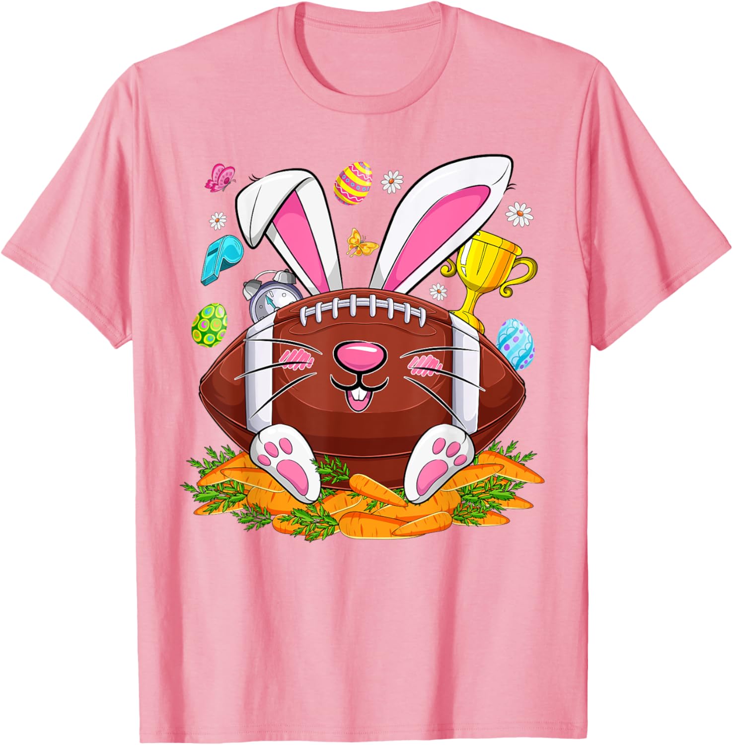Funny Bunny Face Eggs T-Shirt for Men and Boys - Happy Easter Day Apparel - 19