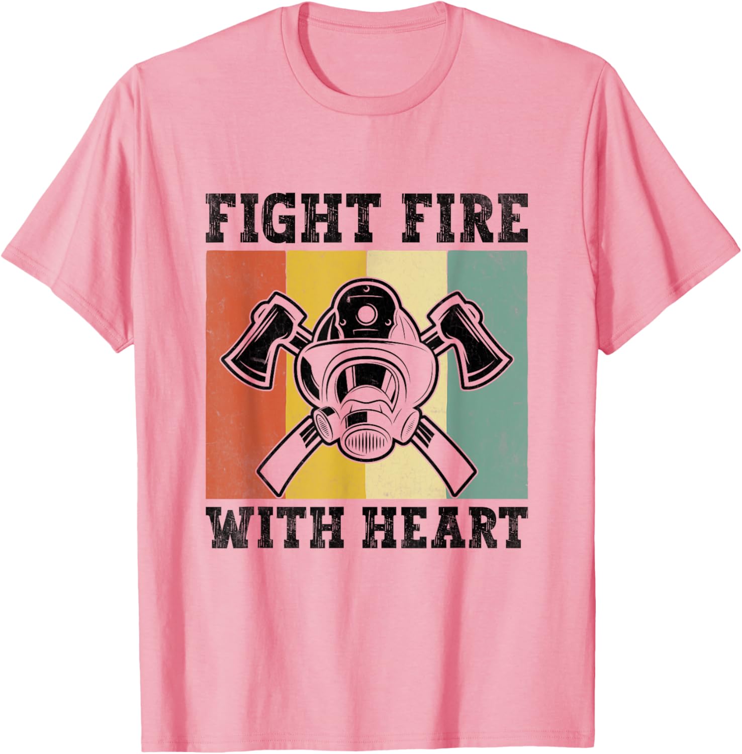Heartfelt Firefighter T-Shirt Fight Fire with Heart Inspiring Apparel - 13