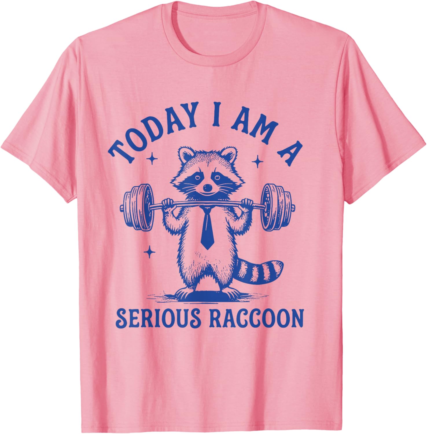 Funny Serious Raccoon Lifting Weights T-Shirt for Animal Lovers - 4