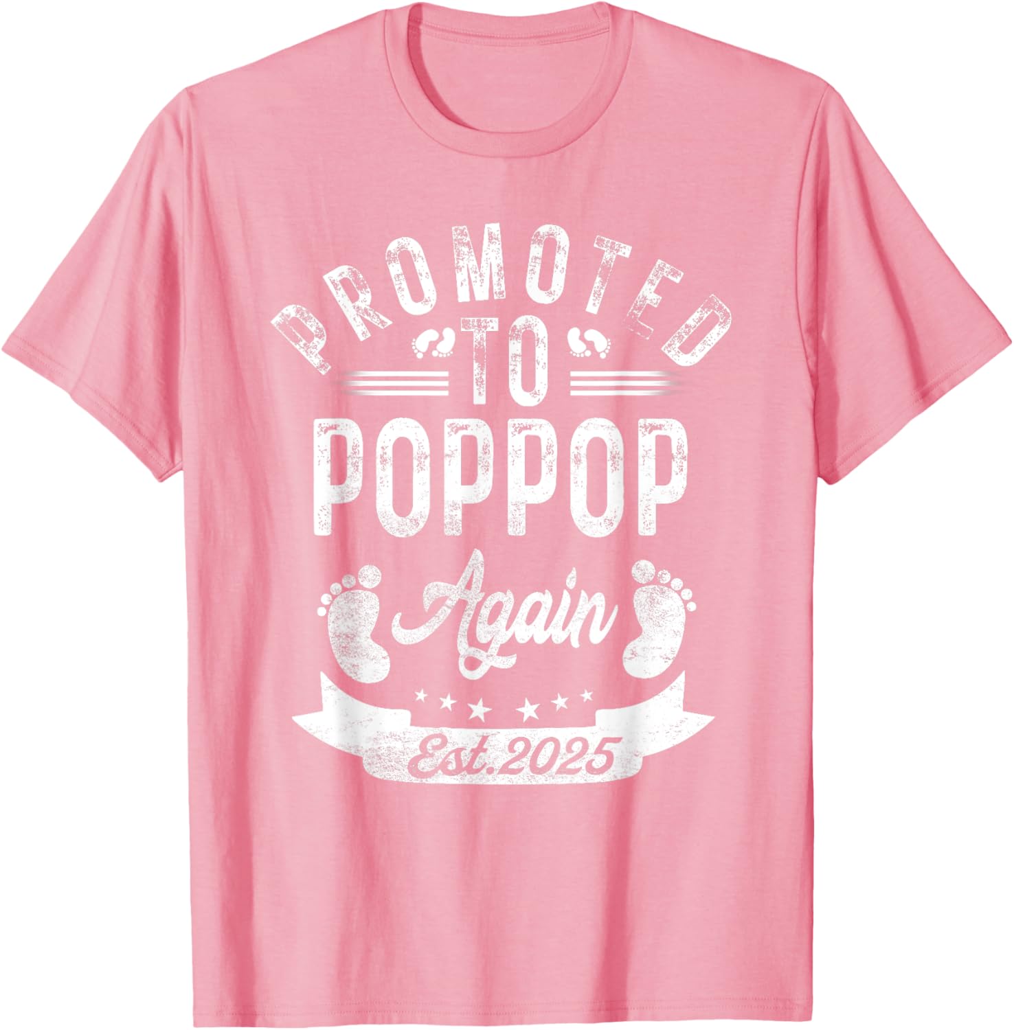 Promoted To Poppop Again EST 2025 Cute Pregnancy Announcement T-Shirt - 27