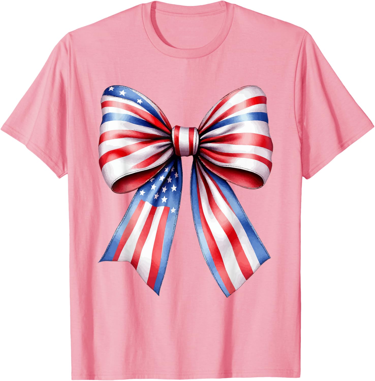 Patriotic USA Bow Tee for July 4th and Memorial Day Celebrations - 9