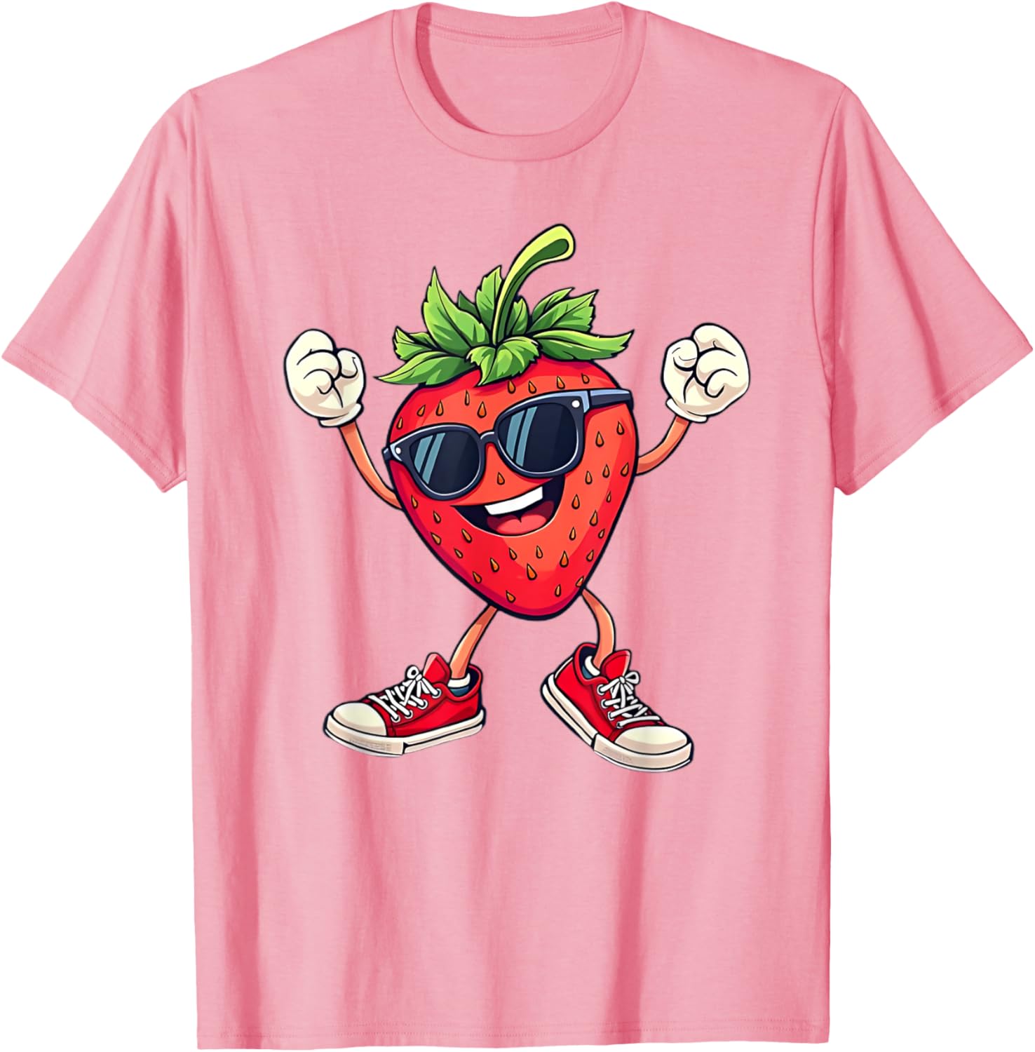 Fun Partying Strawberry Costume T-Shirt for Kids Boys and Girls - 10