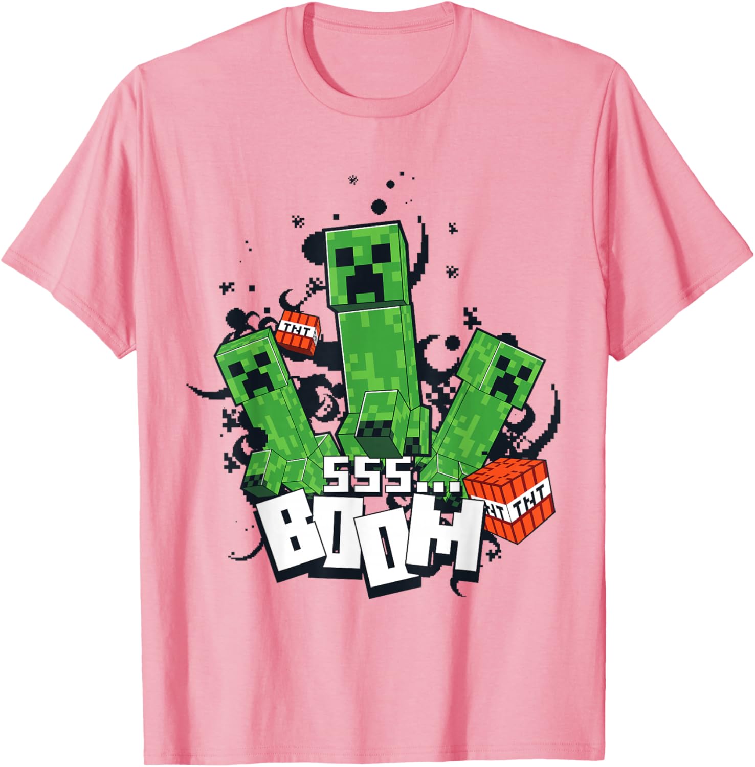 Minecraft Creeper Explosion Boom T-Shirt Fun Gamer Apparel for Everyone - 11