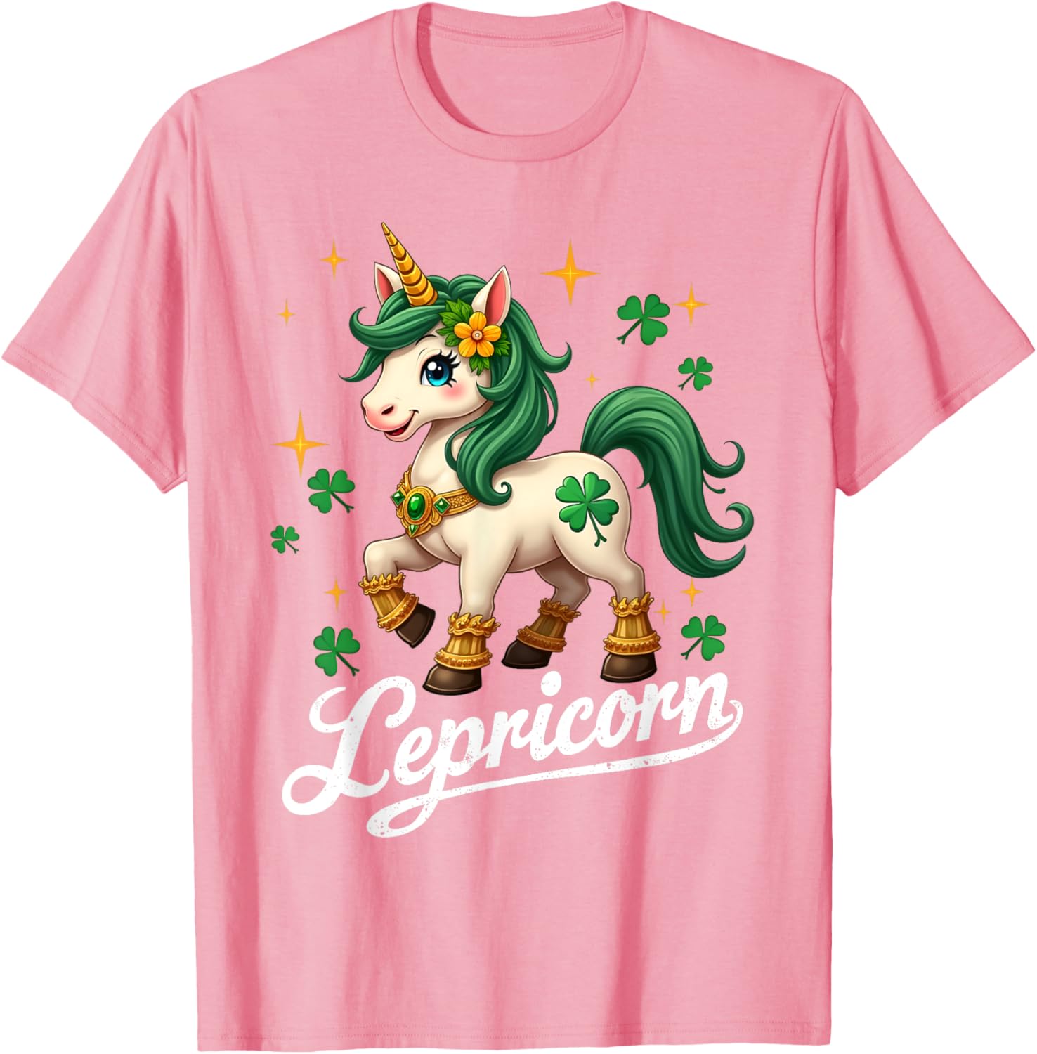 Cute St Patricks Day Unicorn T-Shirt for Girls - St Patty's Style - 18