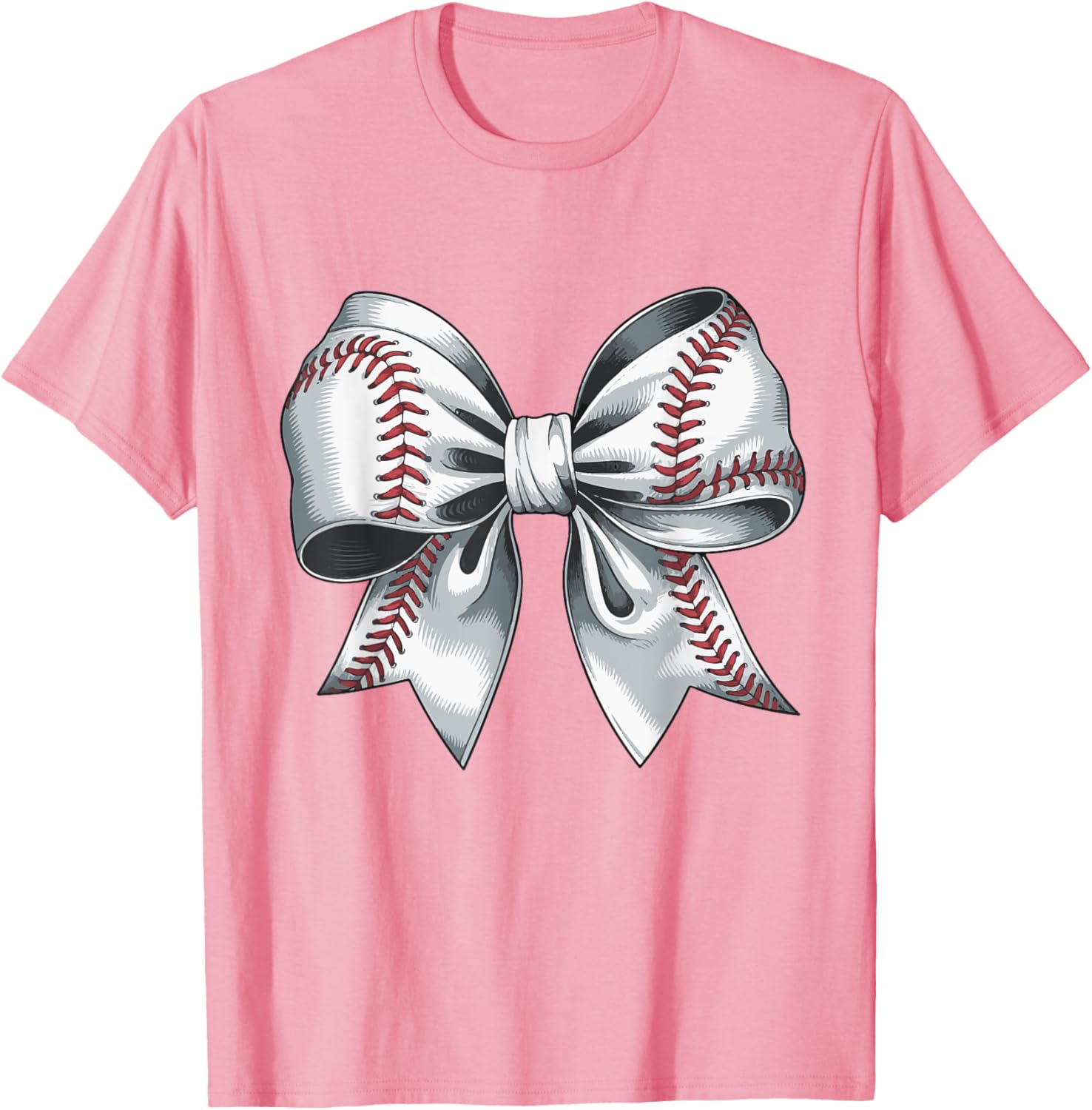 Cute Baseball Bow T-Shirt for Moms - Perfect Gift for Baseball Moms - 25