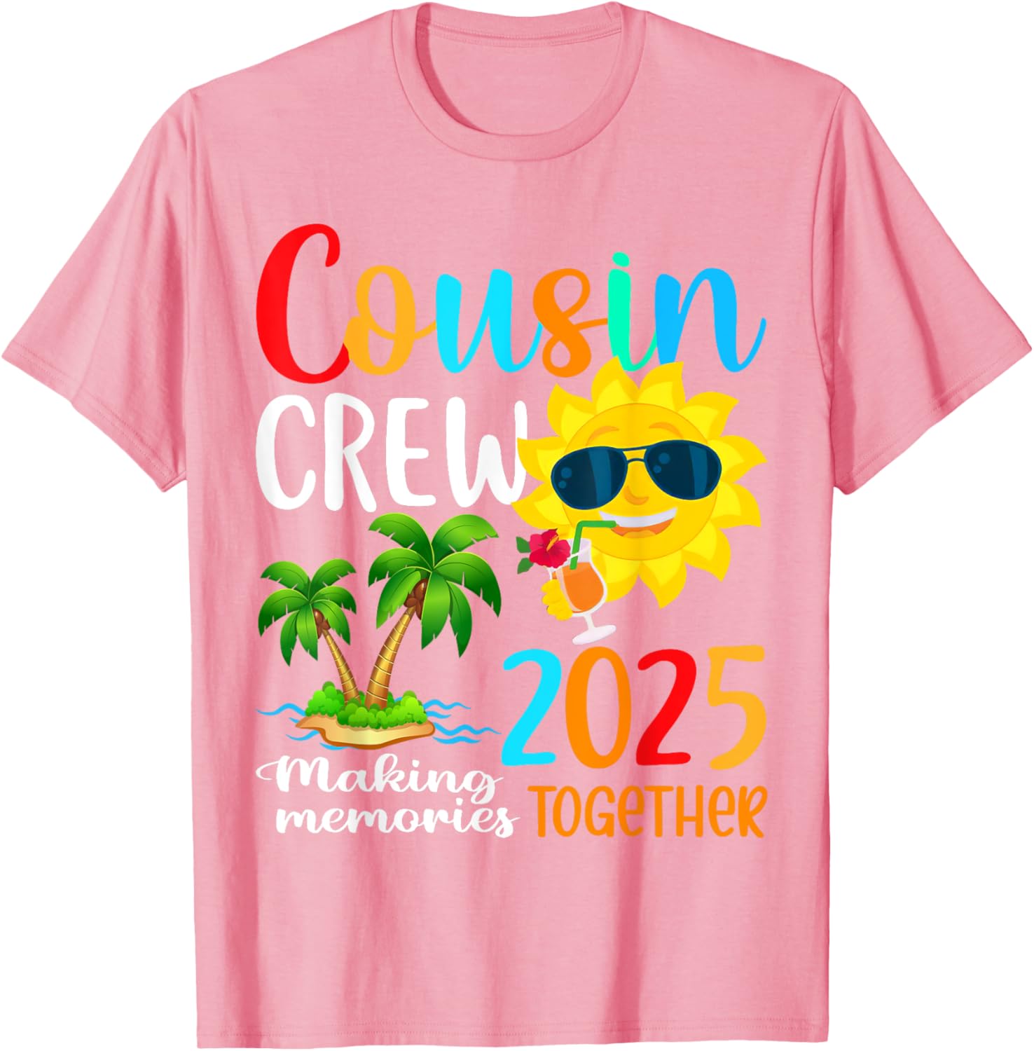Cousin Crew 2025 Summer Beach Family Matching T-Shirt for Fun Vacations - 12
