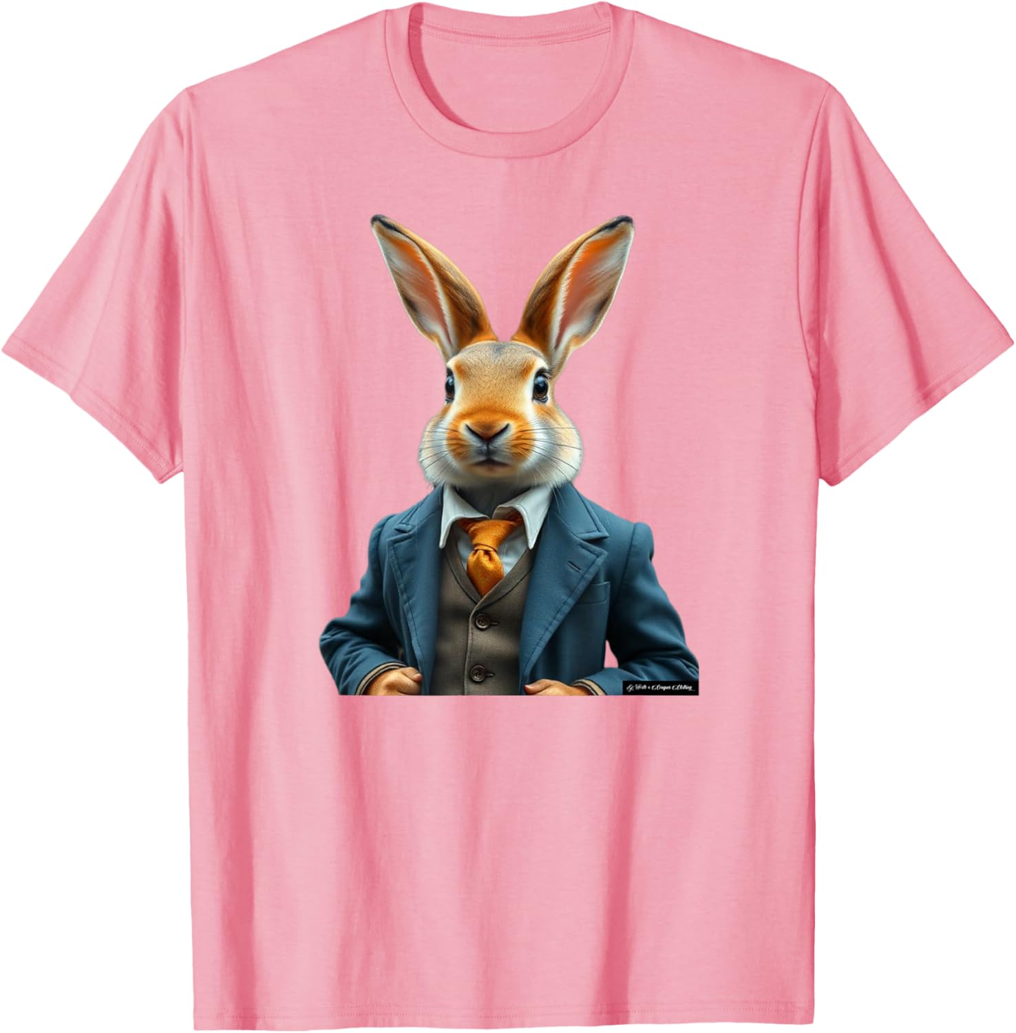 Vintage Easter Bunny T-Shirt with Rabbit in a Suit for Wild Hunters - 17