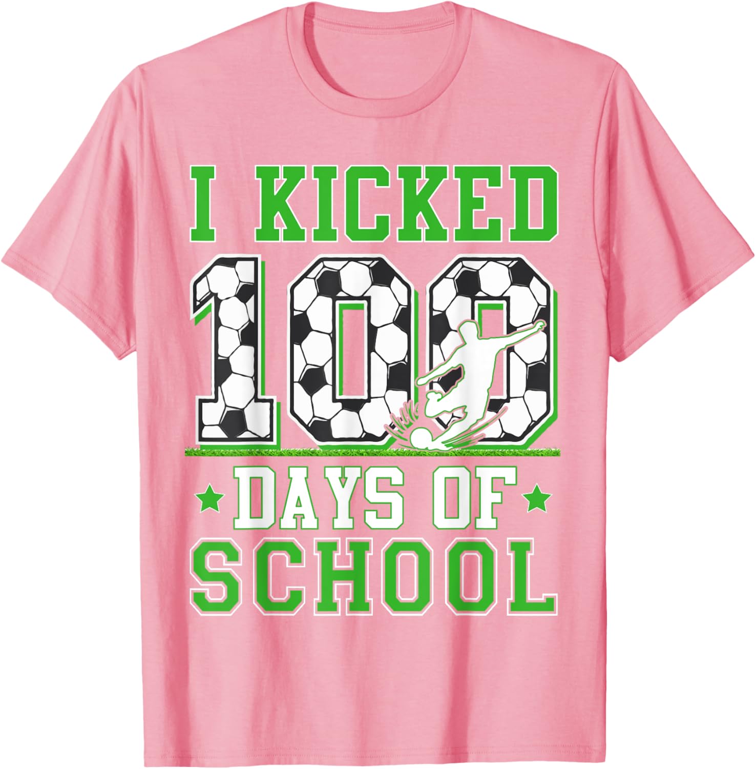 100 Days of School Soccer T-Shirt for Kids - Fun Boys' Apparel - 14