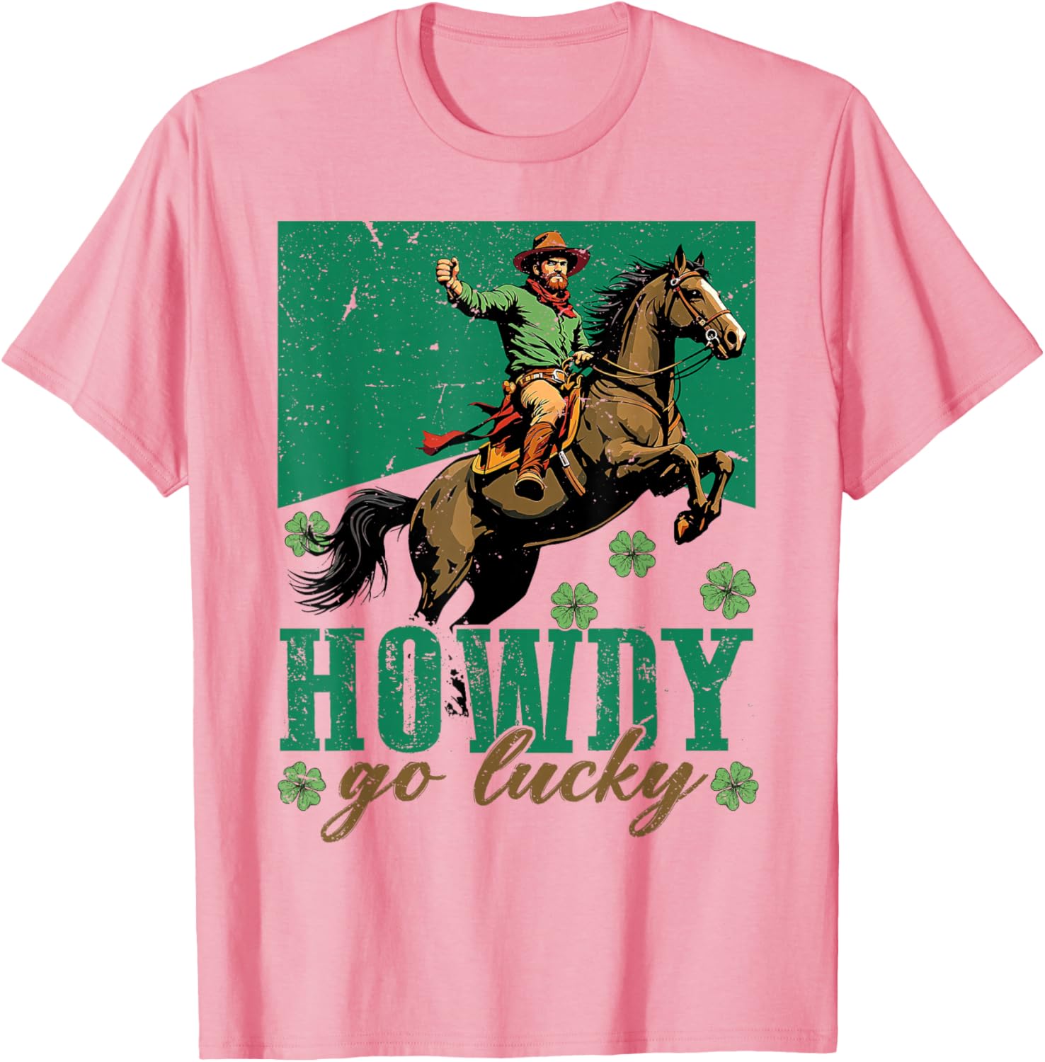 Howdy Go Lucky St Patricks Day Cowboy Cowgirl T-Shirt for Festive Fun - 6