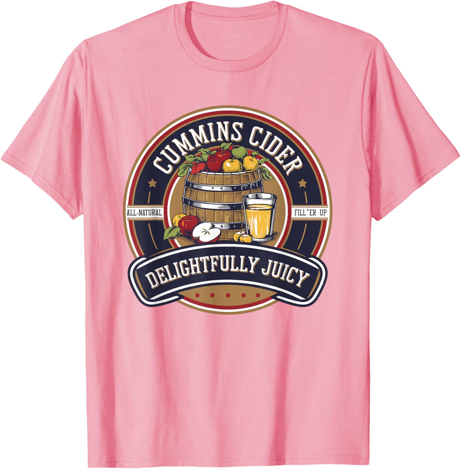 Haul Cummins Apple Cider Juicy Label Logo T-Shirt for Casual Style - 18
