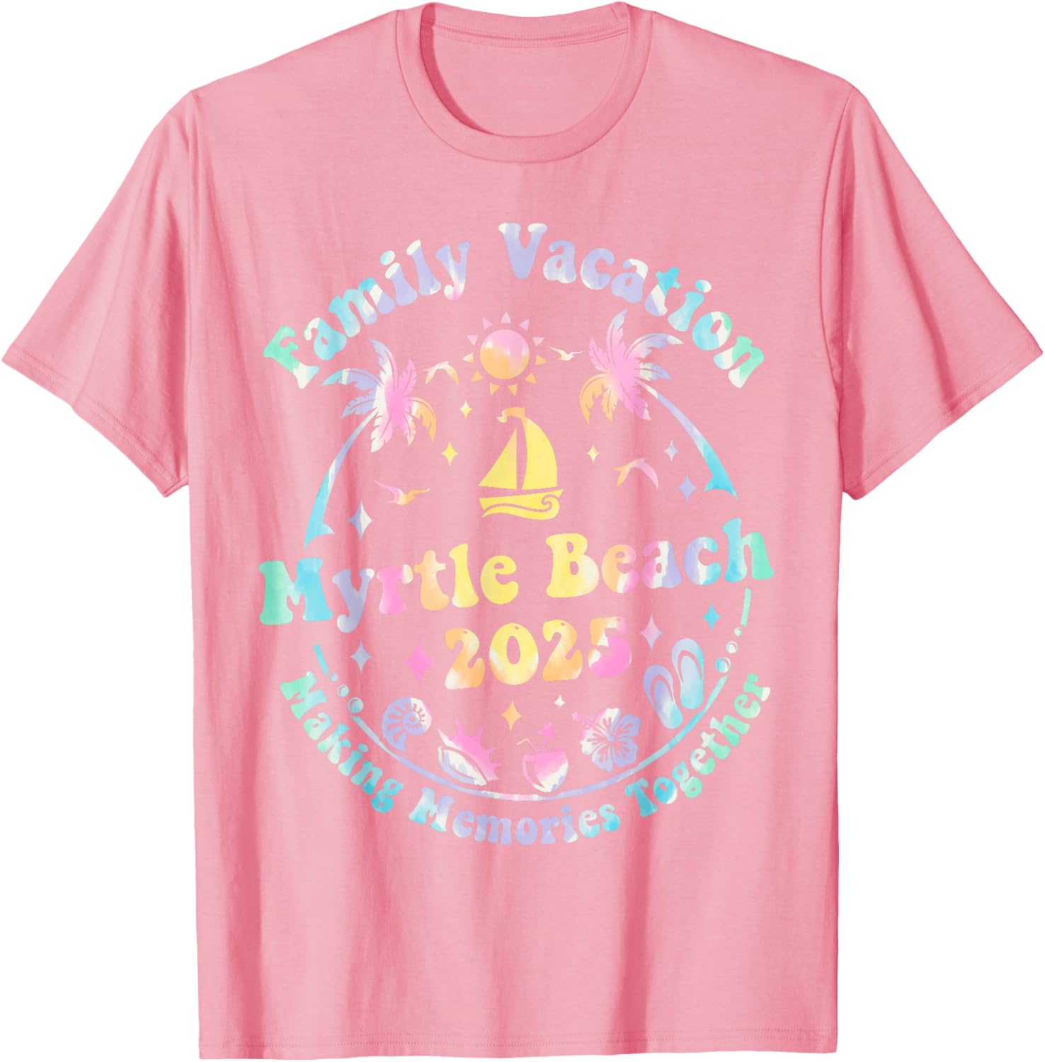 Family Vacation Myrtle Beach 2025 Matching Summer T-Shirt for Fun Times - 8