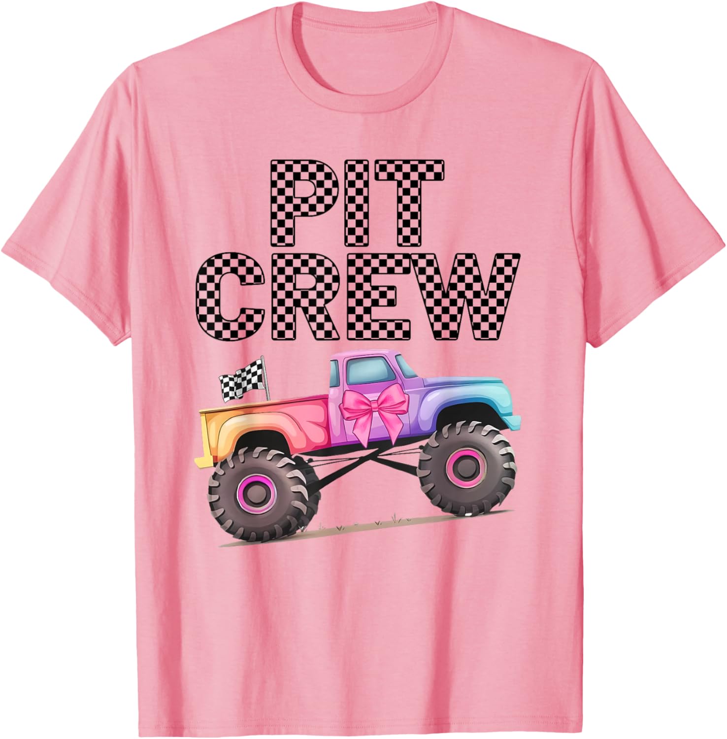 Girls Monster Truck Crew Squad T-Shirt for Truck Lovers and Kids - 1