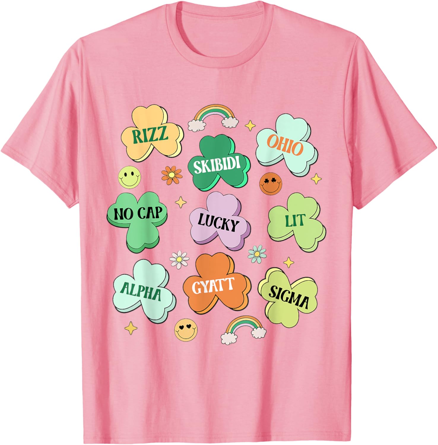 Funny Skibidi St Patricks Day Shamrock T-Shirt for Kids and Teens - 12