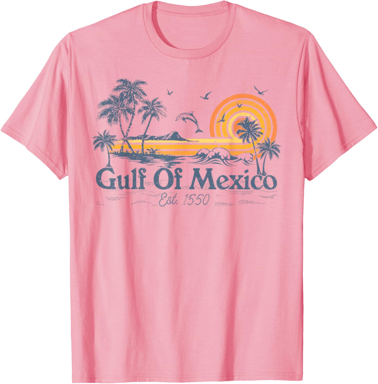 Gulf Of Mexico 1550 Vintage Mexican Flag Beach T-Shirt for Fun Days - 6