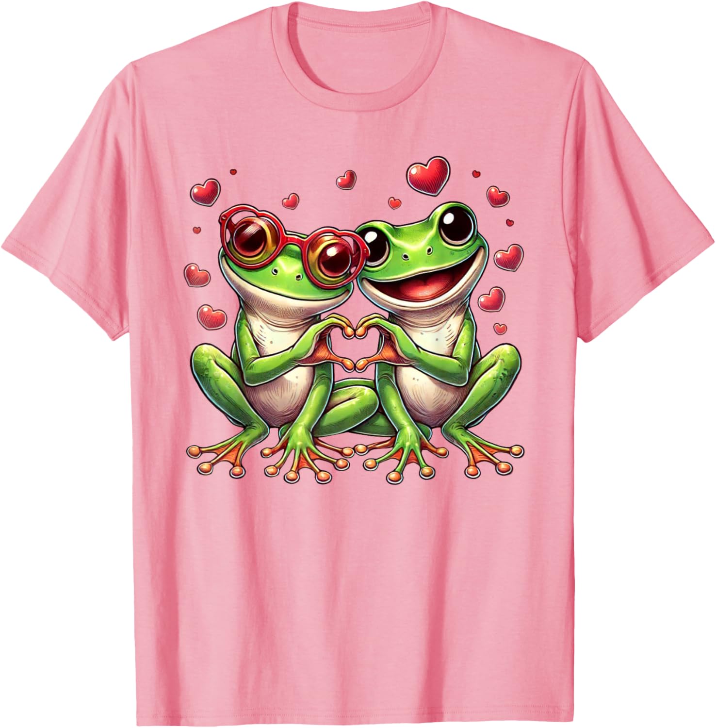 Funny Frog Heart Sign Valentine's T-Shirt for Women, Men, and Kids - 10