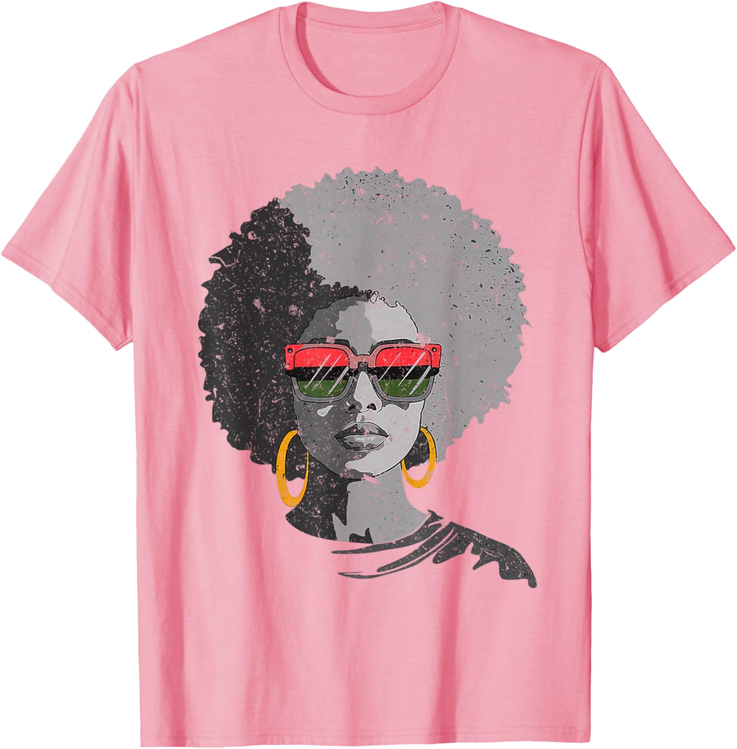 Black Queen Afro Melanin Juneteenth T-Shirt for Women - Stylish & Proud - 22