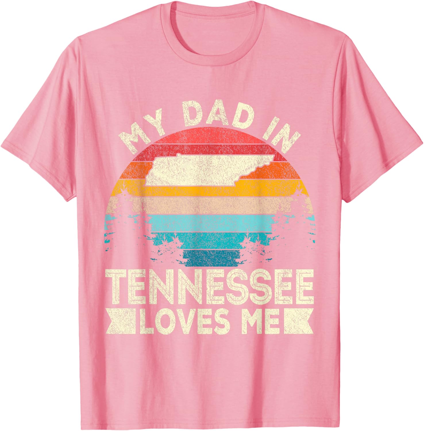 Retro Tennessee T-Shirt My Dad Loves Me Casual Gift for Dad - 6