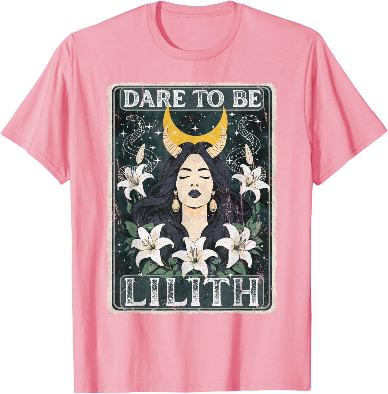 Lilith Tarot Card Goddess T-Shirt for Pagan Witches and Tarot Lovers - 14