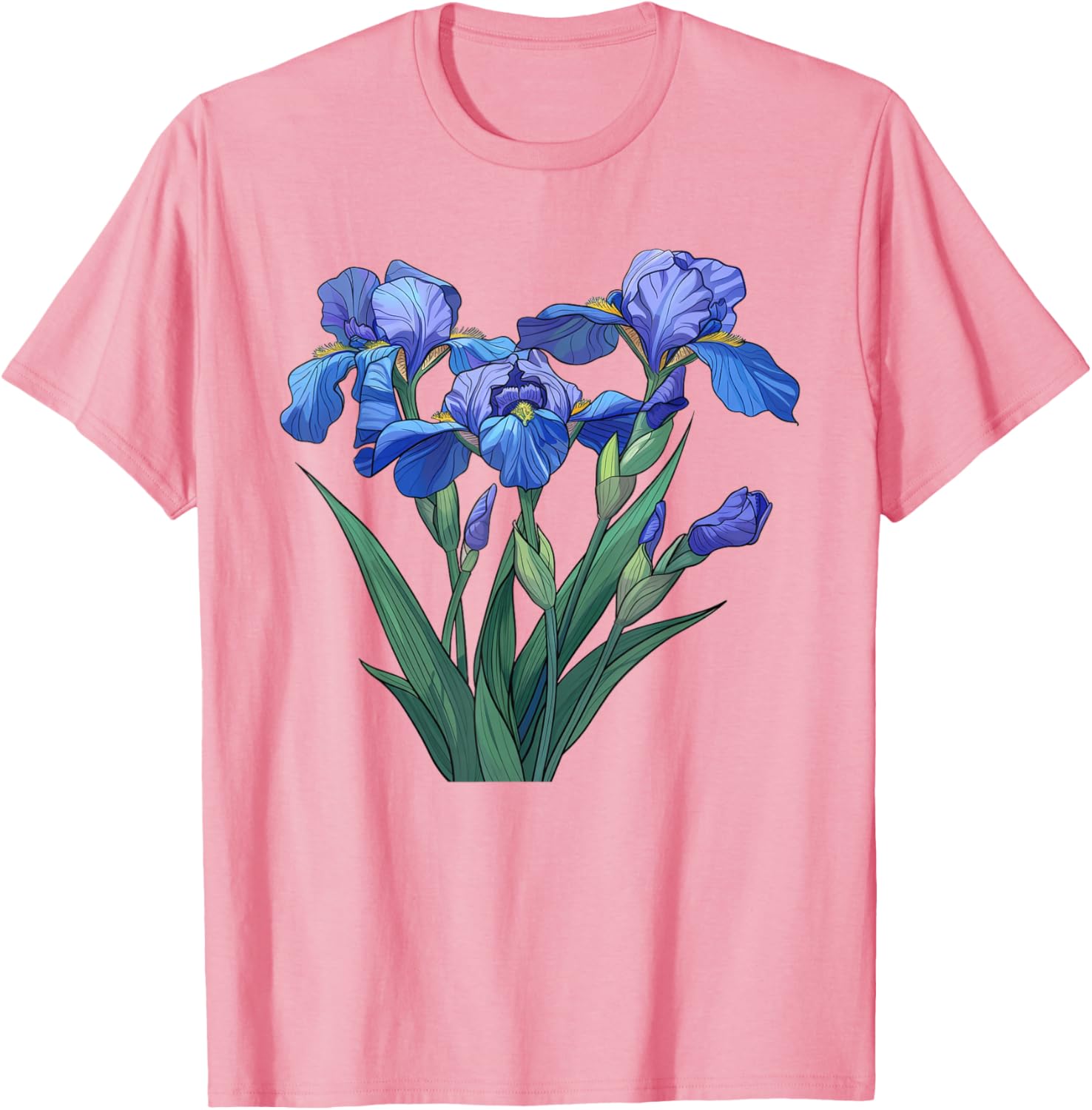 Iris Flowers Anime T-Shirt - Stylish and Colorful Graphic Tee - 7