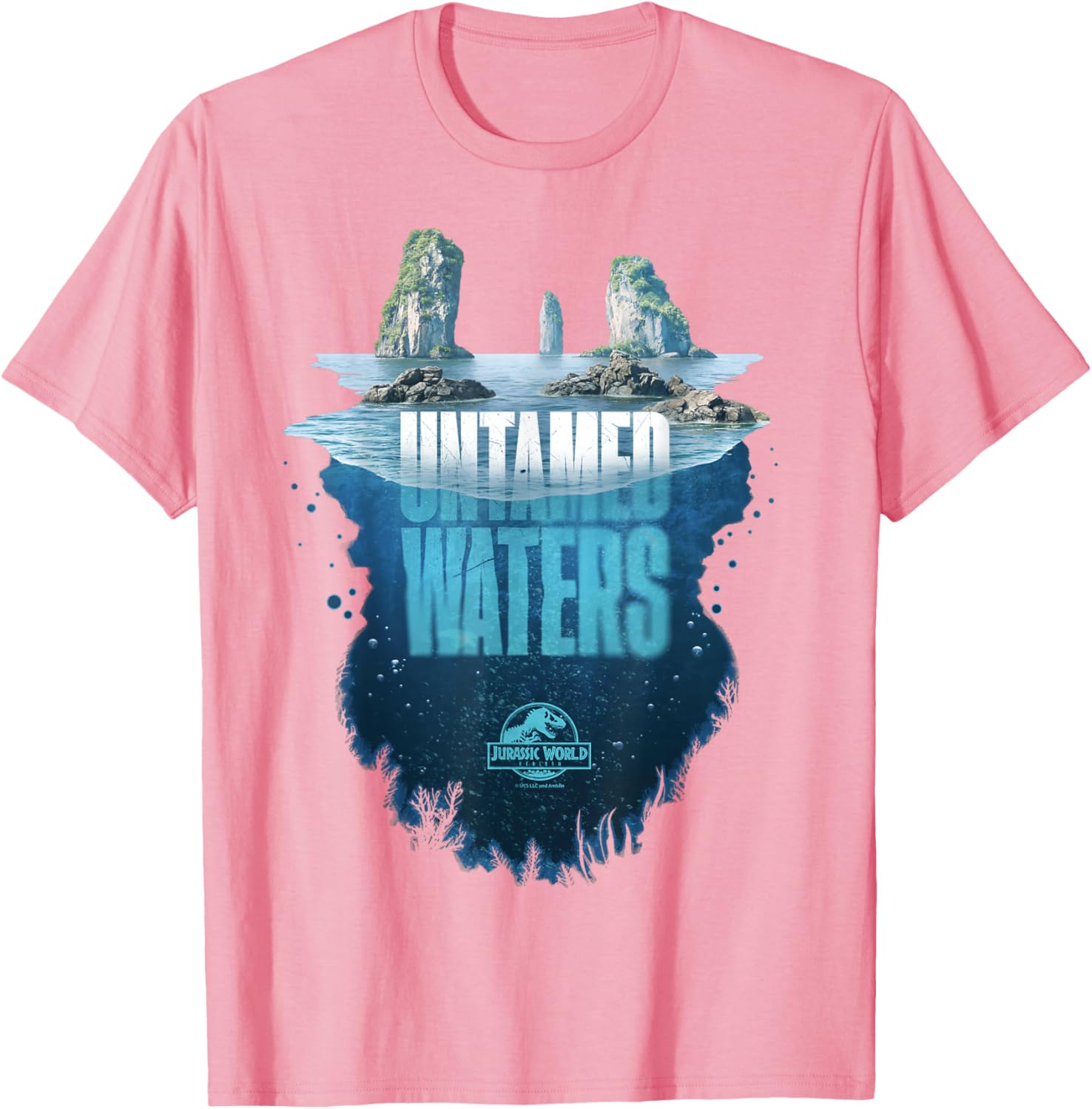 Jurassic World Rebirth Untamed Waters Island T-Shirt for Dino Fans - 24