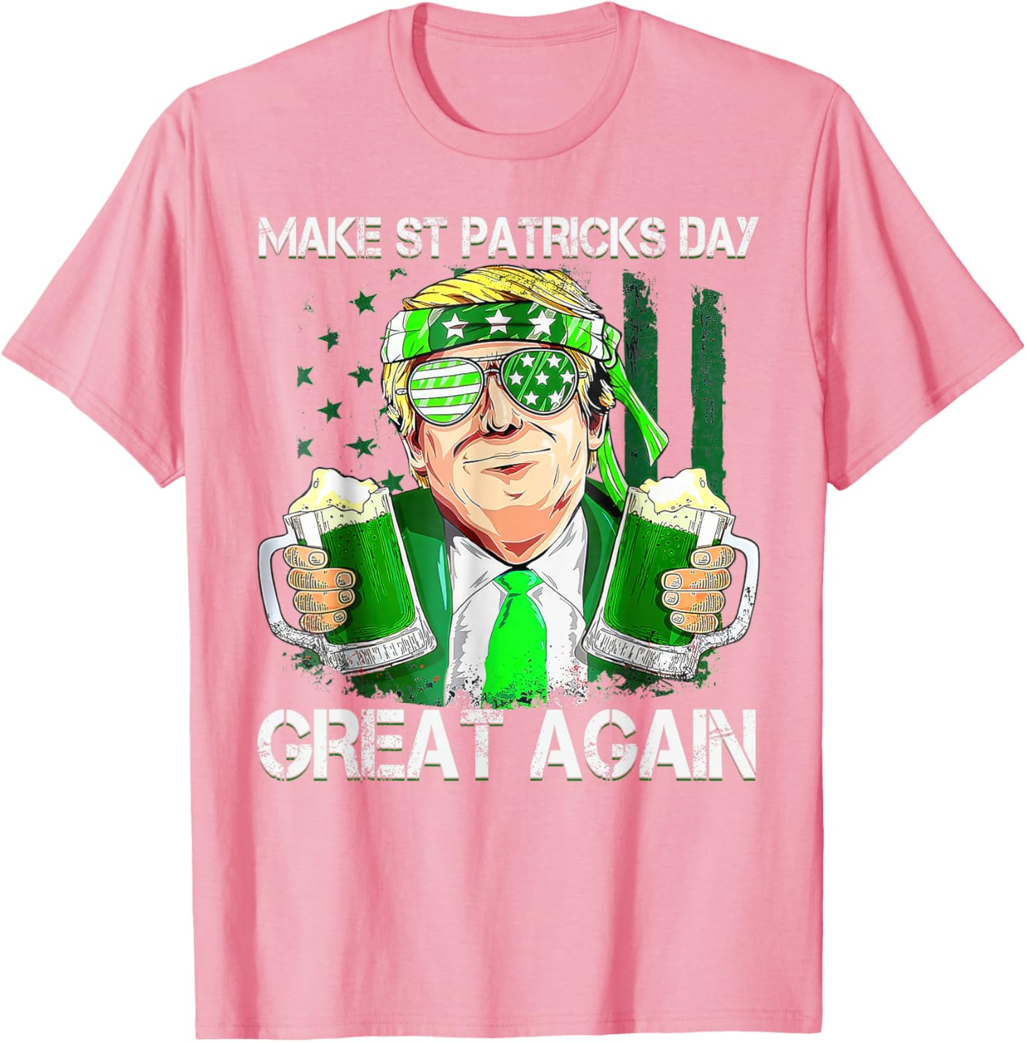 Funny St Patricks Day T-Shirt for Men and Women with US Flag Design - 7