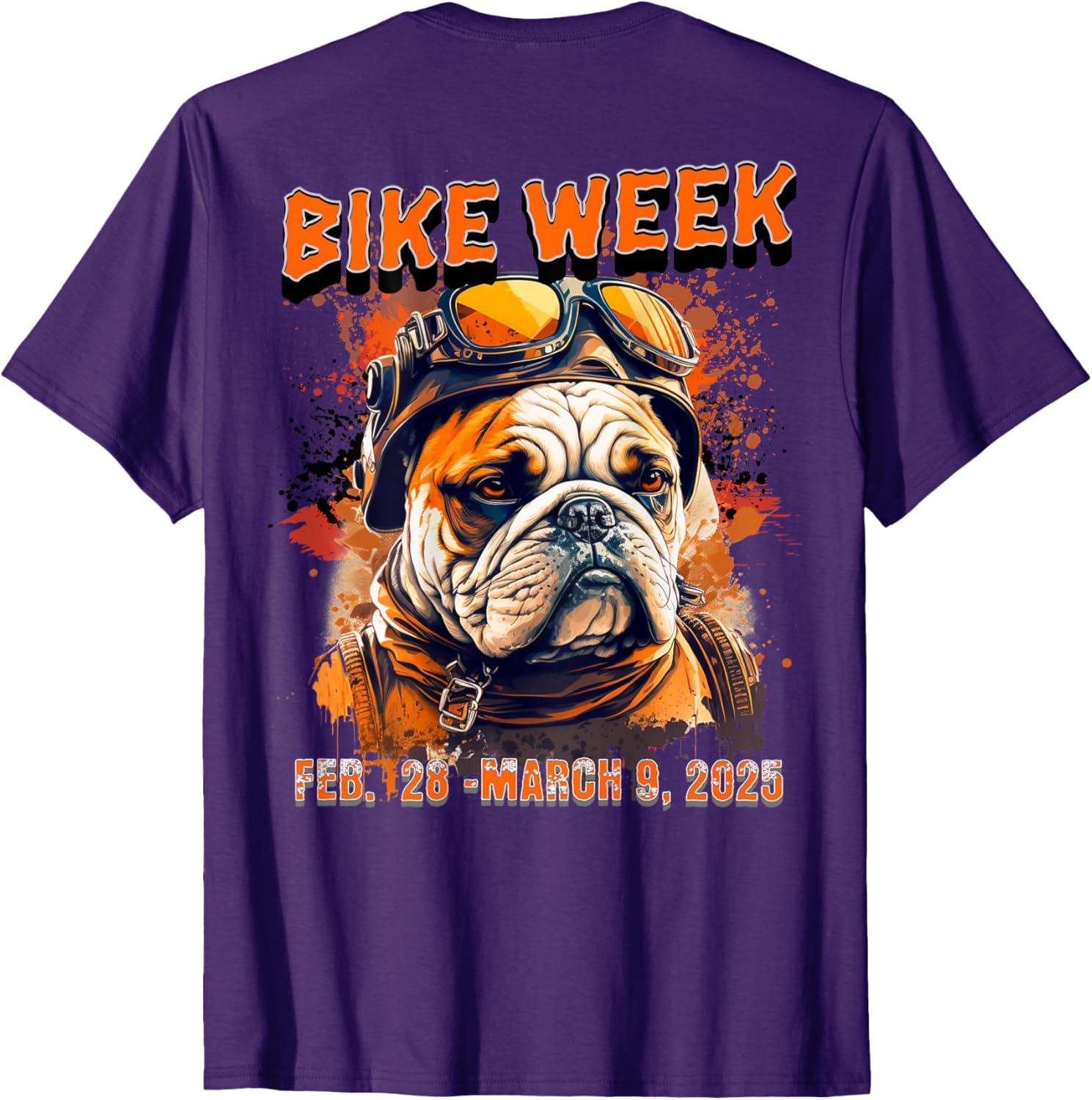 Bike Week 2025 Rally Dog Art T-Shirt for Men, Women, and Kids - 16