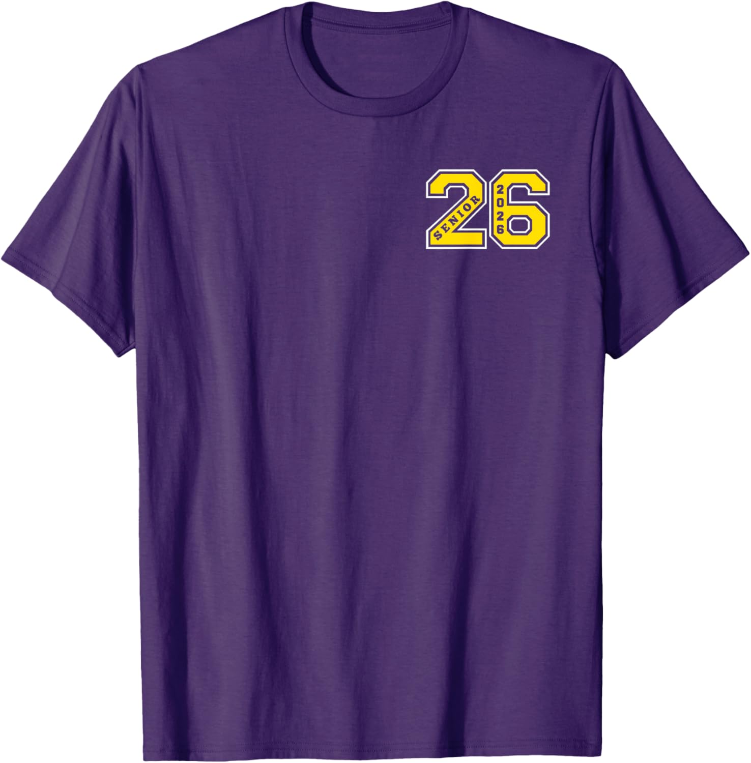 Gold Senior Class 26 T-Shirt Elite Wear for 2026 Graduation Celebration - 4