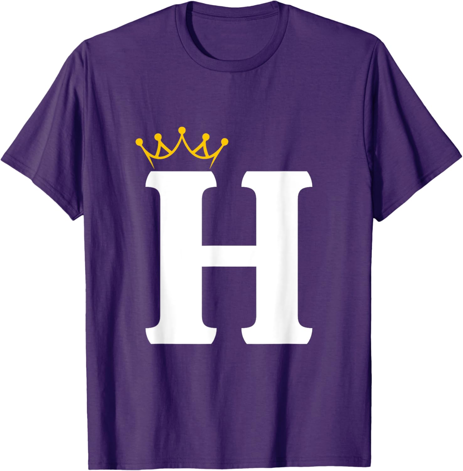 Crowned Letter H Monogram T-Shirt for Stylish Wear and Personal Touch - 21