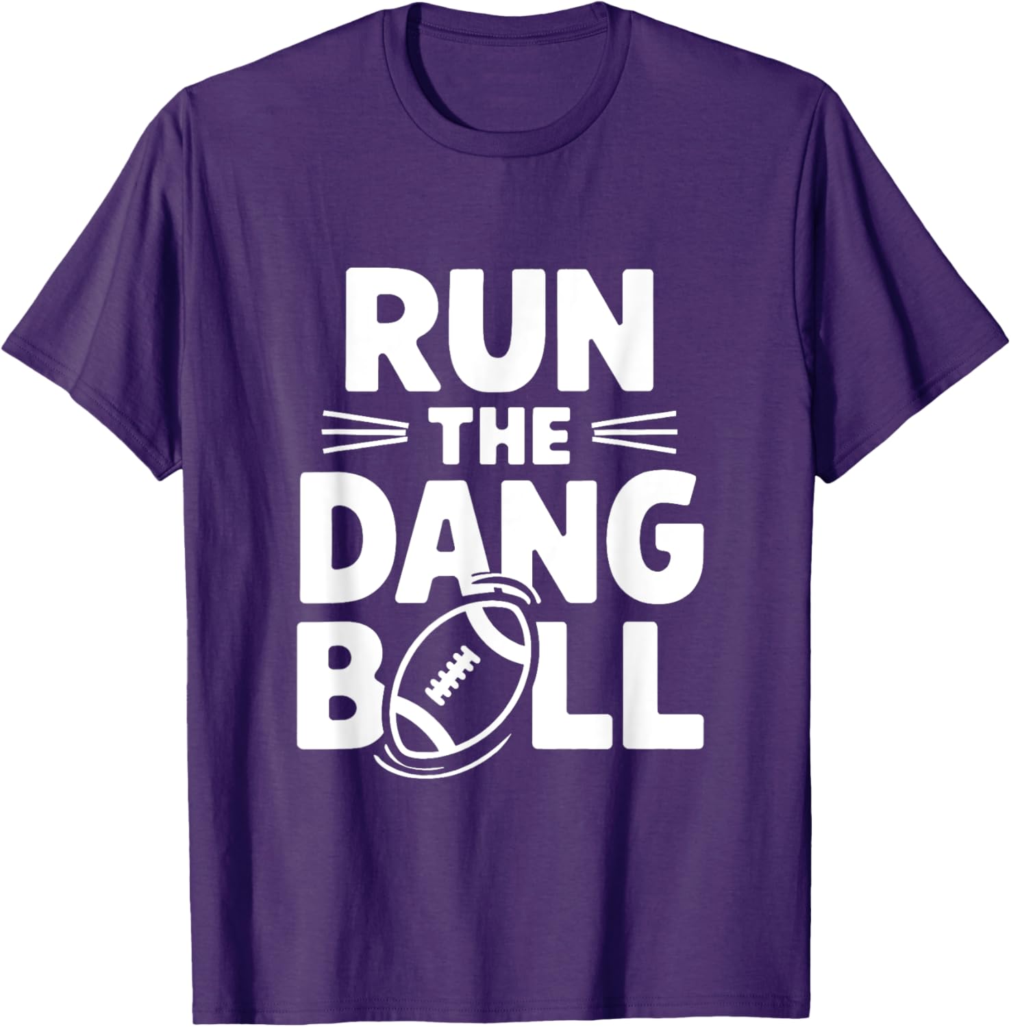 Funny Mom T-Shirt for Cheerleading Fans Run The Dang Ball Football Design - 9