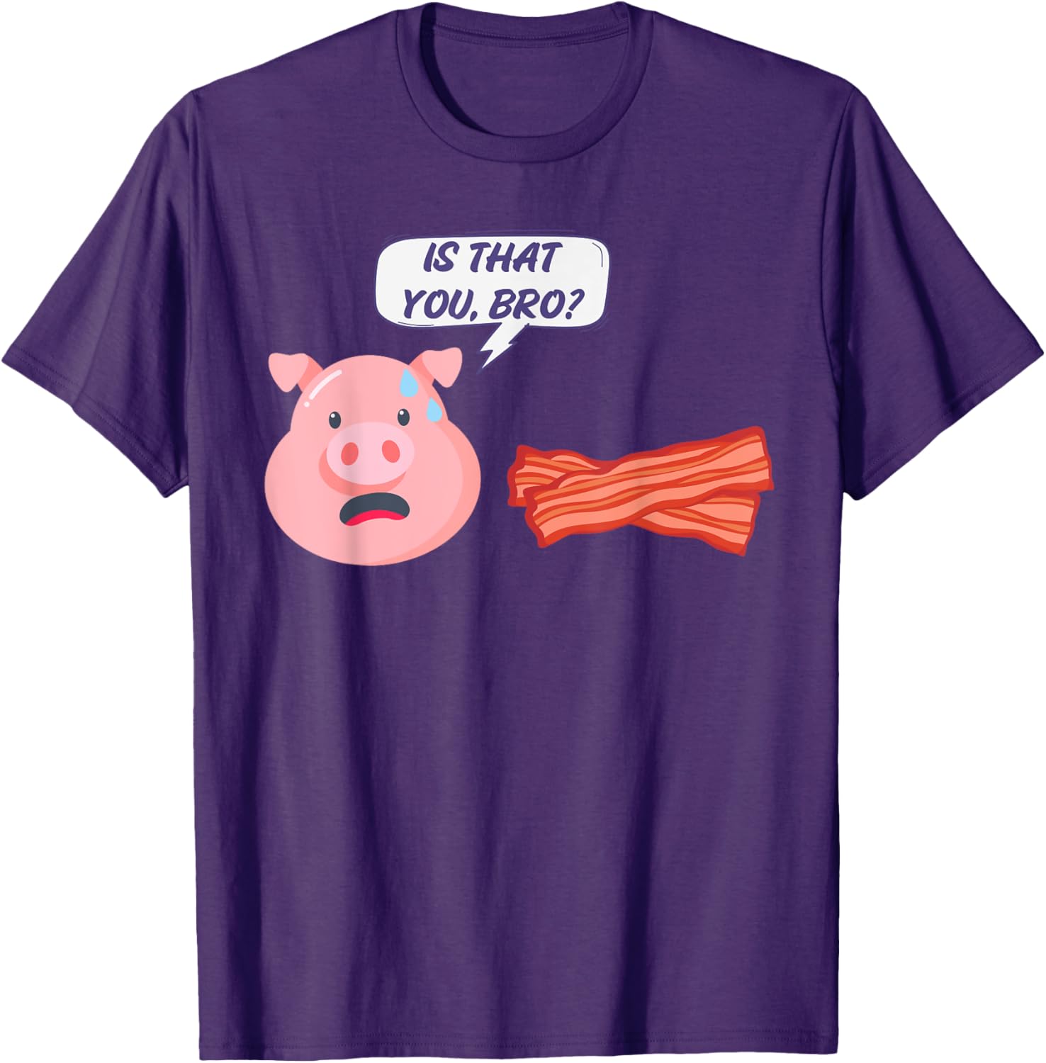 Funny Bacon Lover T-Shirt with Humorous Pig Design for Foodies - 18