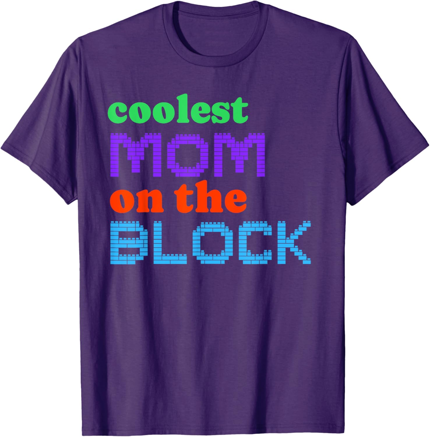 Mom Block Building Matching Brick Builder T-Shirt for Women - 7