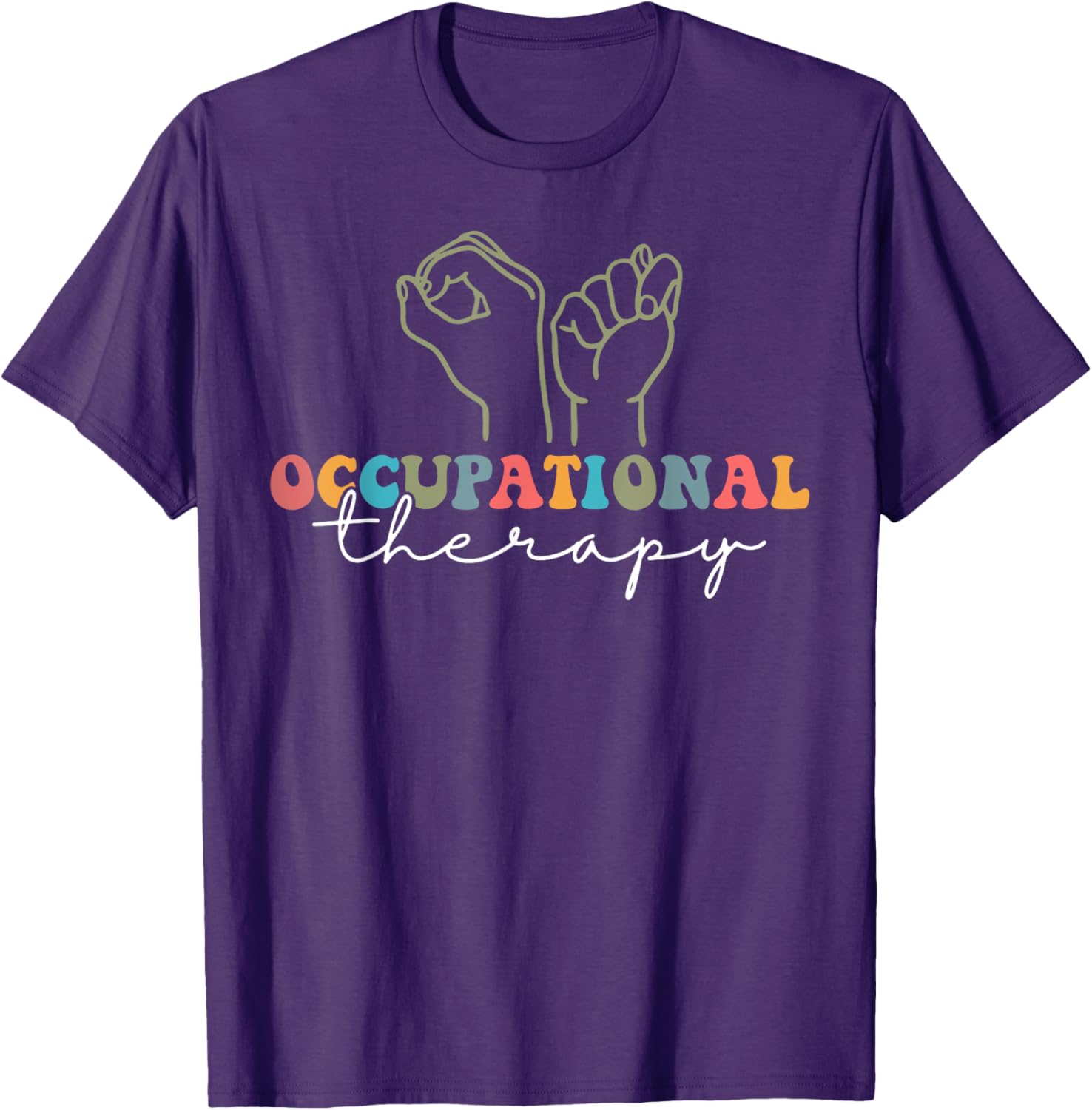 Retro OT Sign Language Therapist T-Shirt for Occupational Therapy Fans - 13