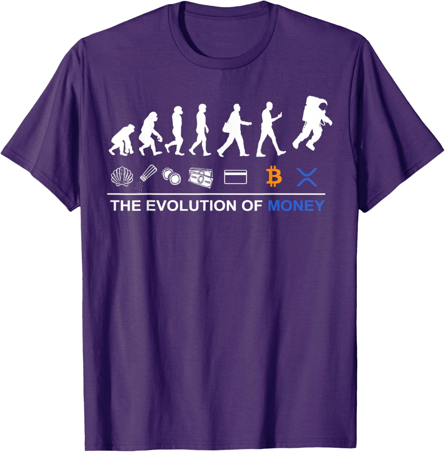 Sophisticated XRP T-Shirt - Celebrate Bitcoin's Evolution to the Moon - 14