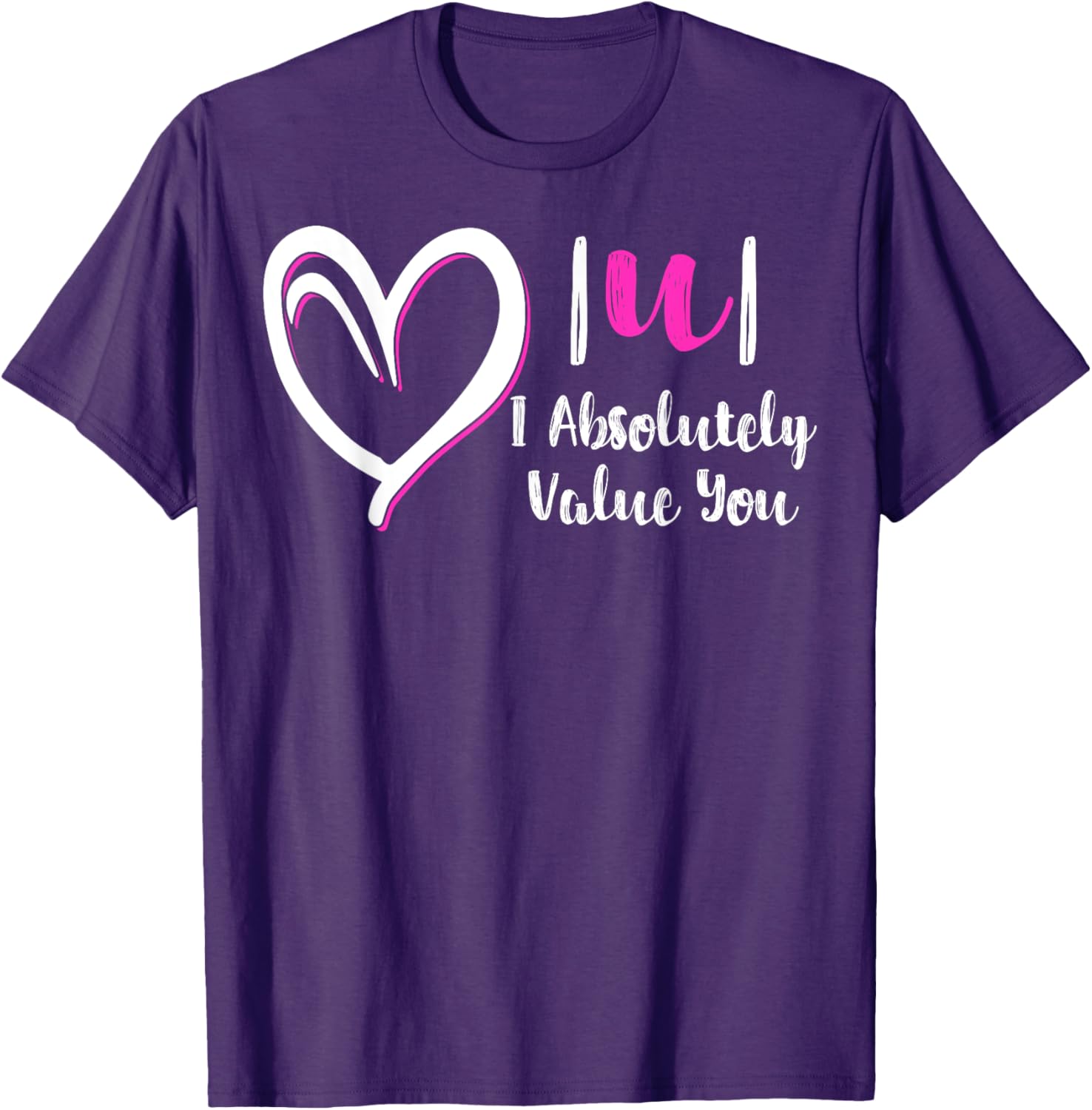 Funny Math Teacher Valentine's Day T-Shirt - I Absolutely Value You Gift - 3