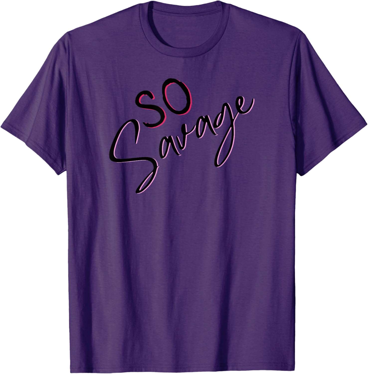SO Savage Pale Pink and Magenta T-Shirt for Stylish Comfort - 5