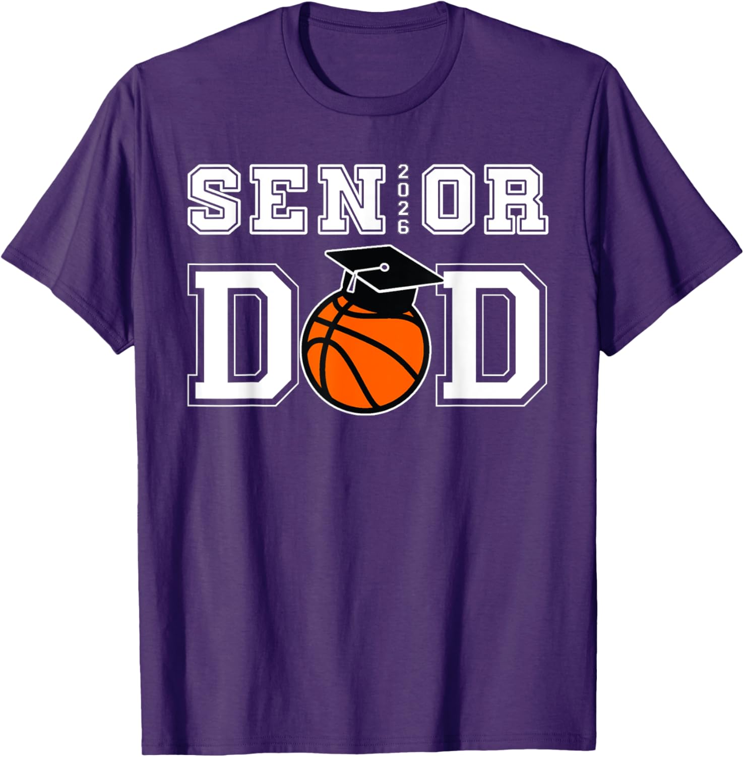 Senior 2026 Dad Basketball Graduation T-Shirt for Proud Dads - 10