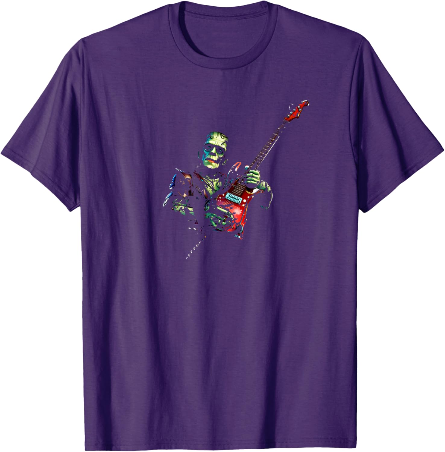 Frankenstein Guitar Player Monster Riffs T-Shirt for Music Lovers - 3