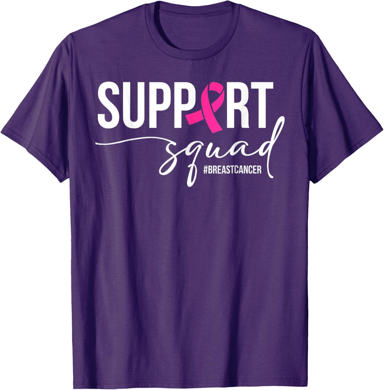 Breast Cancer Warrior Support Squad T-Shirt for Awareness and Empowerment - 14