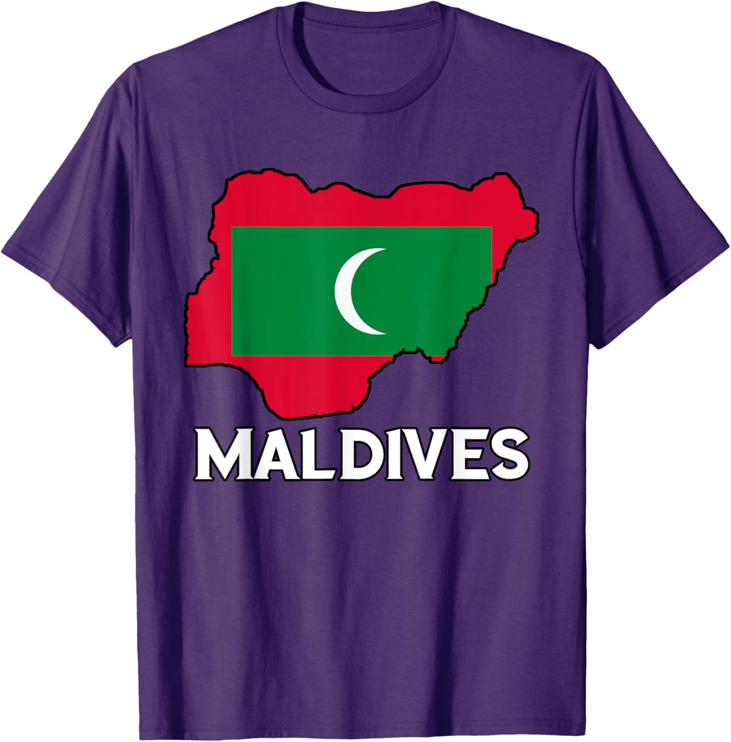 Maldivian Pride Flag Map T-Shirt for Comfort and Style in Clothing - 5