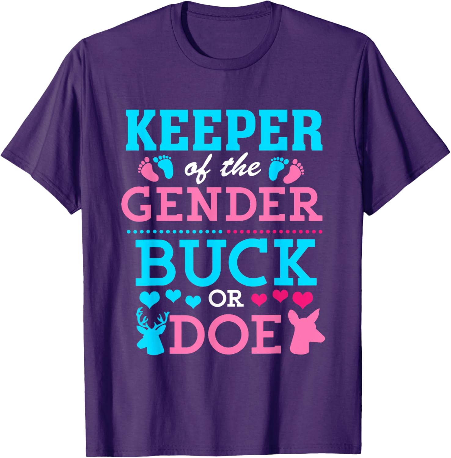 Funny Buck or Doe Gender Reveal T-Shirt for Baby Shower Celebrations - 1