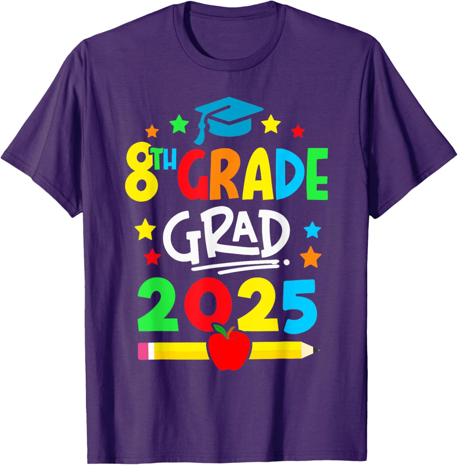 Eighth Grade Grad 2025 T-Shirt for Middle School Graduates - 10