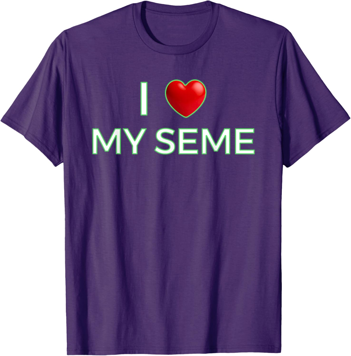 I Love My Seme Funny Red Heart Anime T-Shirt for Anime Fans - 12