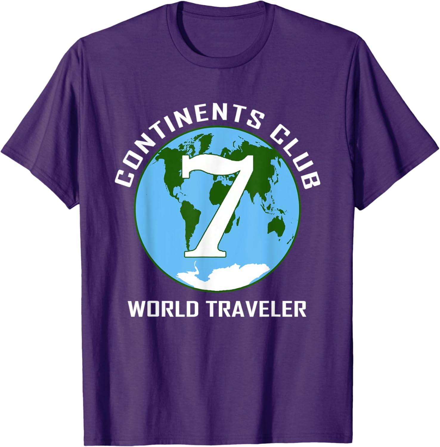 7 Continents World Traveler Club Double-Sided T-Shirt for Adventurers - 24